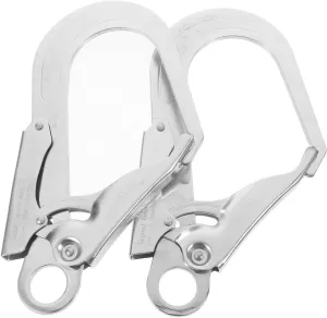 2pcs Heavy Duty Large Carabiner Hook Safety Locking Clip for Climbing Rappelling Camping and Design for High-
