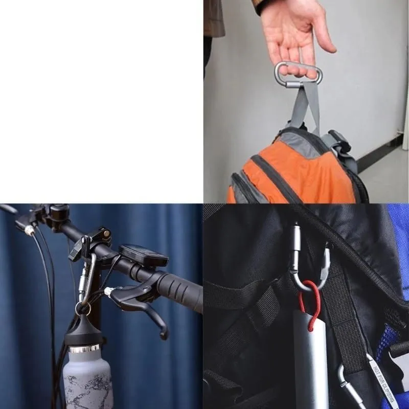 2PCS Outdoor D-Ring Locking Carabiner D-Ring Keychain Clip Climbing Carabiner Camping Accessories Carabiner