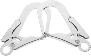 2pcs Safety Locking Carabiner Heavy Duty Large Hook for Climbing Rappelling Carabiner Clip Heavy Duty Auto Locking Climbing Clips