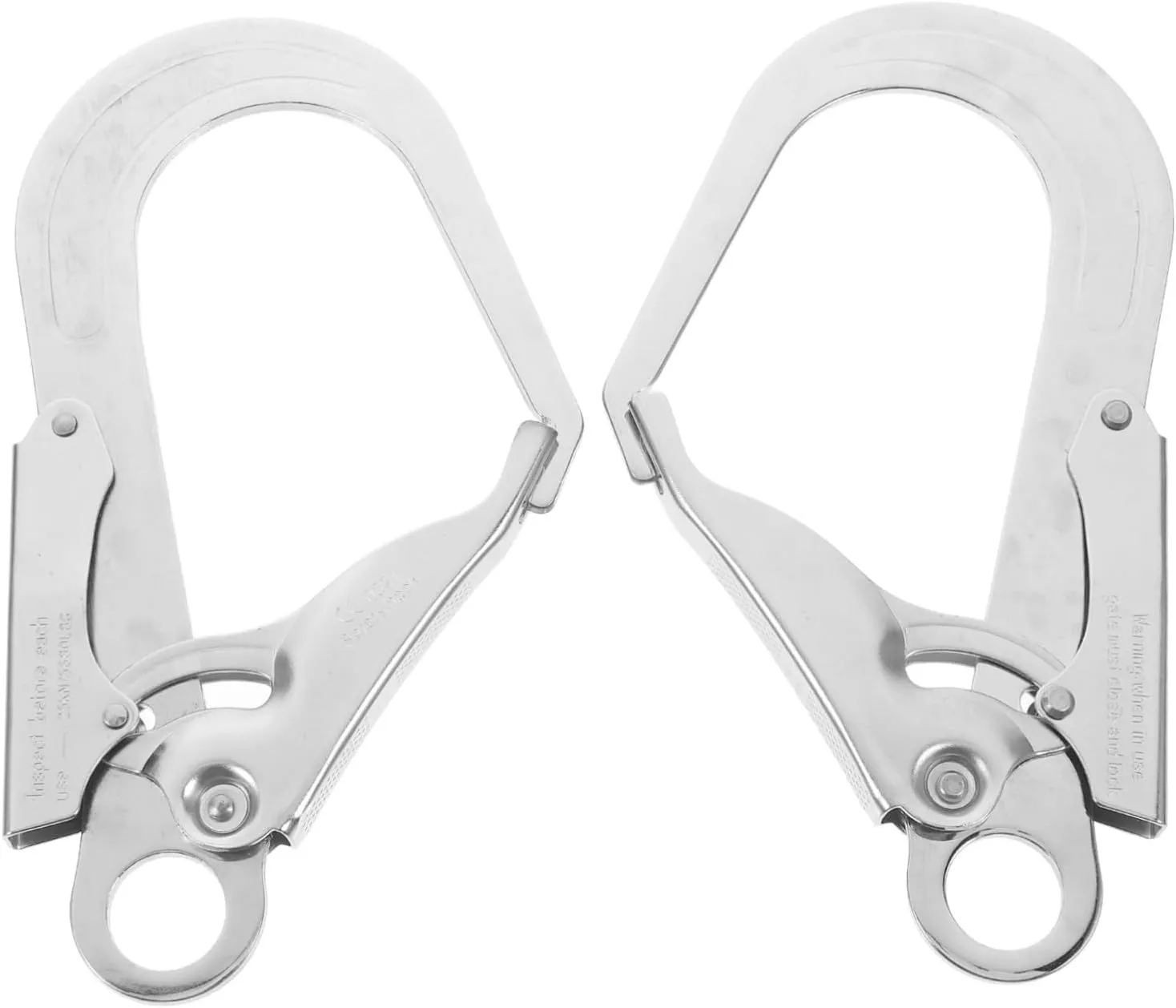 2pcs Self-Locking Carabiner Hook Heavy Duty Safety Locking Clip for Outdoor Climbing Mountaineering and Adventure Activities Construction Strong Load-Bearing Design