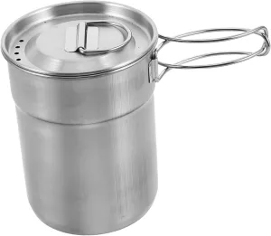 2pcs Stainless Steel Camping Mugs Foldable Handle Insulated Cups for Outdoor Activities Hiking Fishing and Survival Adventures Sleek Design for and Storage