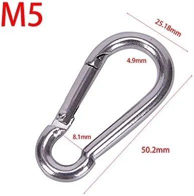 2pcs Stainless Steel M4 M5 M6 M7 M8 Carabiner Carabiner