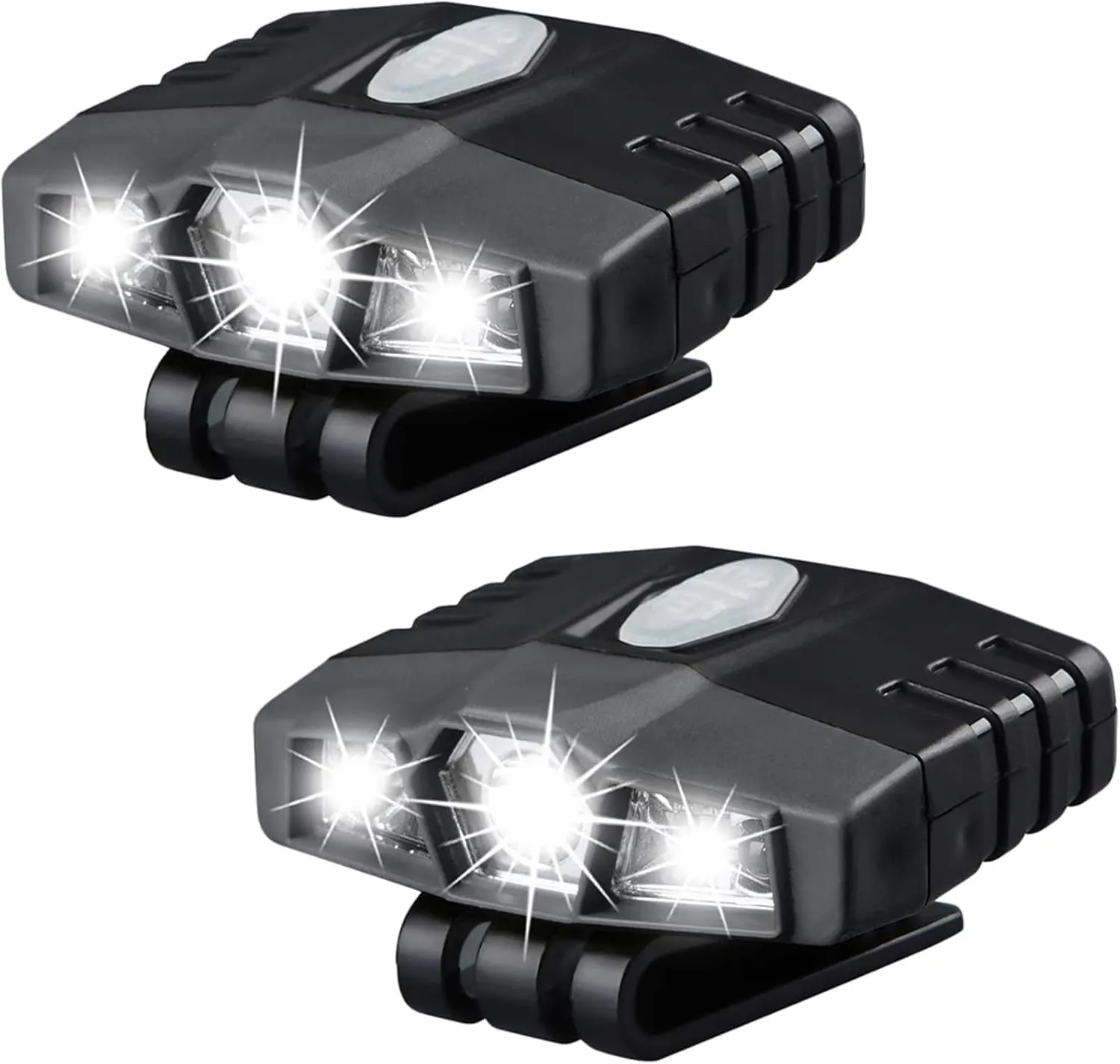 2X Ultra Bright Hands-Free Led Clip on Hat Light - Rechargeable 150 Lumens Spotlight Waterproof Cap Light