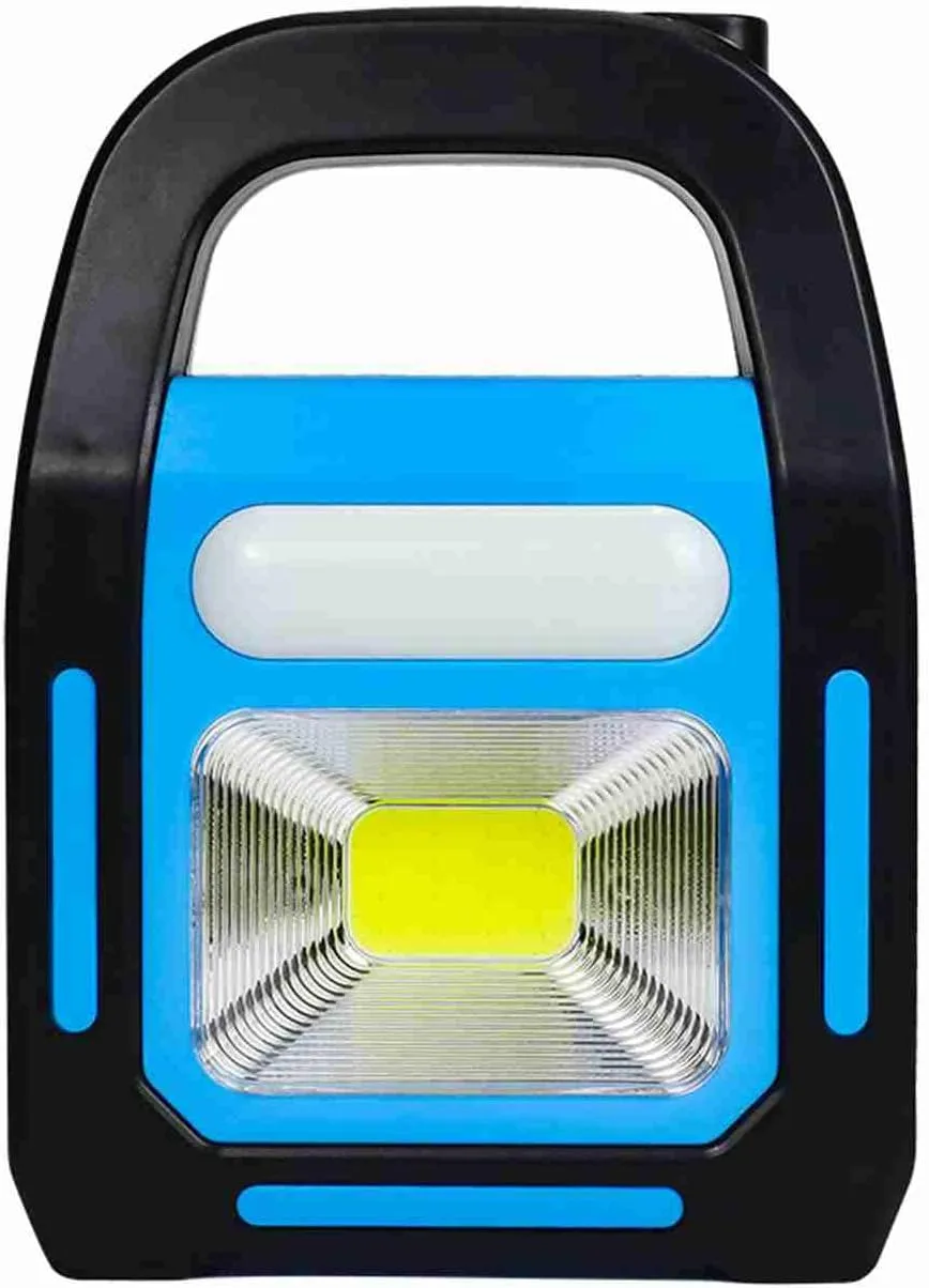 3 in 1 Solar USB Rechargeable Camping Lantern,Emergency Flashlight Tent Lights for Emergency, Hurricane (Blue)