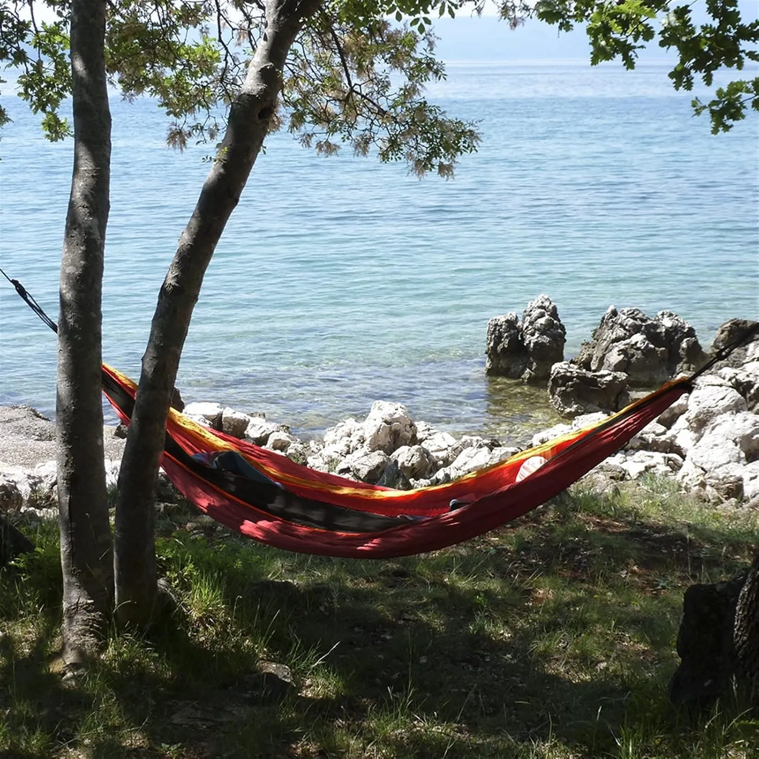 300 * 200cm Portable Camping Parachute Hammock Survival Garden Outdoor Furniture Leisure ?Travel Double Hanging Bed, Blue