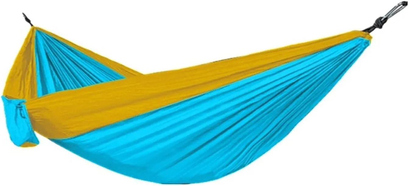 300 * 200cm Portable Camping Parachute Hammock Survival Garden Outdoor Furniture Leisure ?Travel Double Hanging Bed, Blue