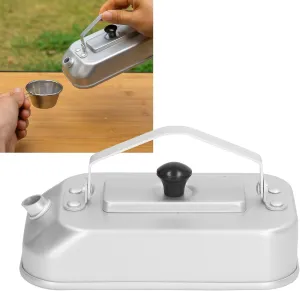 300ML Aluminum Camping Boiling Water Pot, Portable Tea Kettle, Foldable Handle, Easy Clean, Compact, Silver, Multifunctional for Outdoor Activities