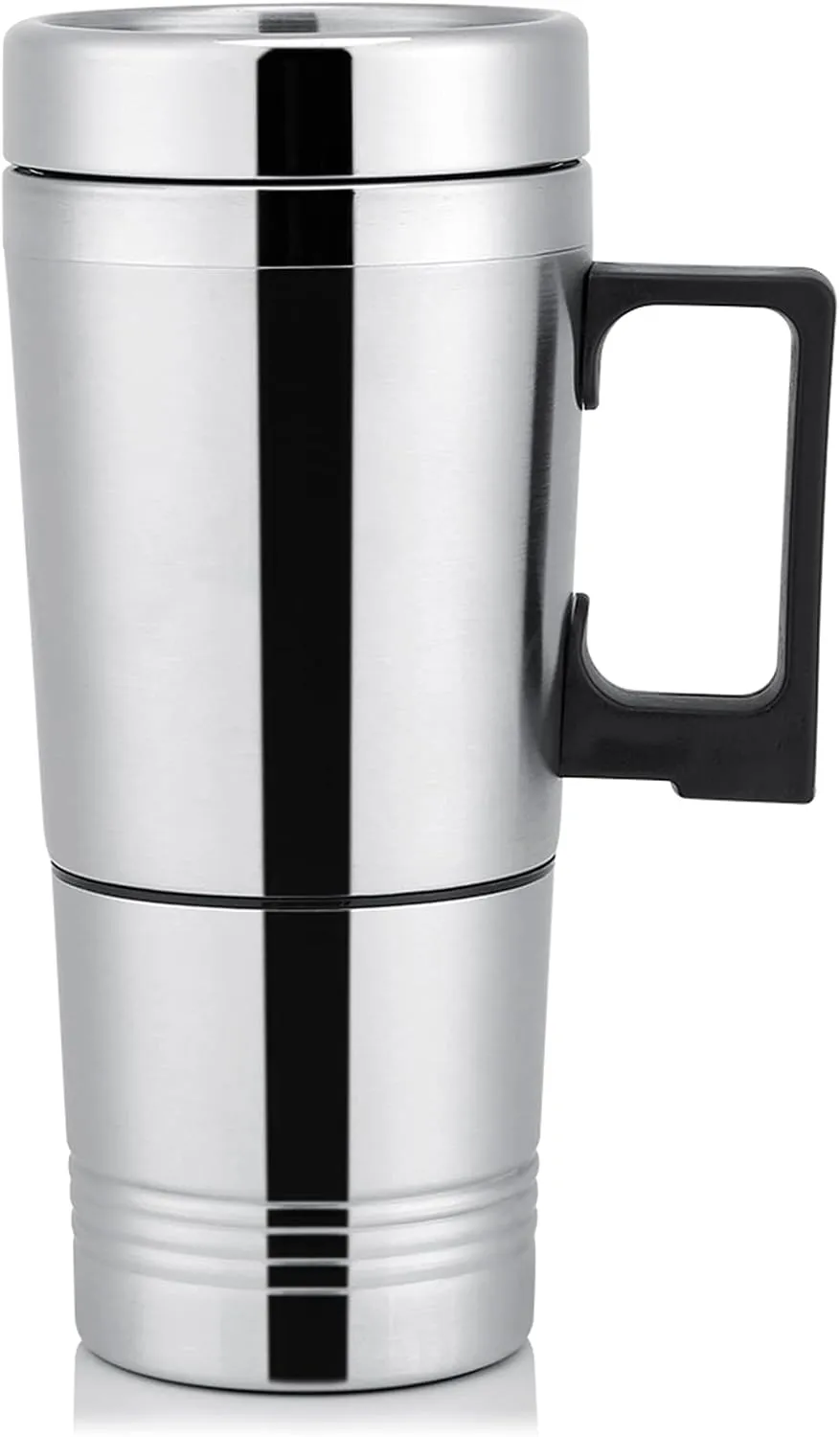300mL Travel Kettle, Stainless Steel Electric Car Kettle, Car Heating Cup, Portable Travel Water Heater for Camping Trips (24V)