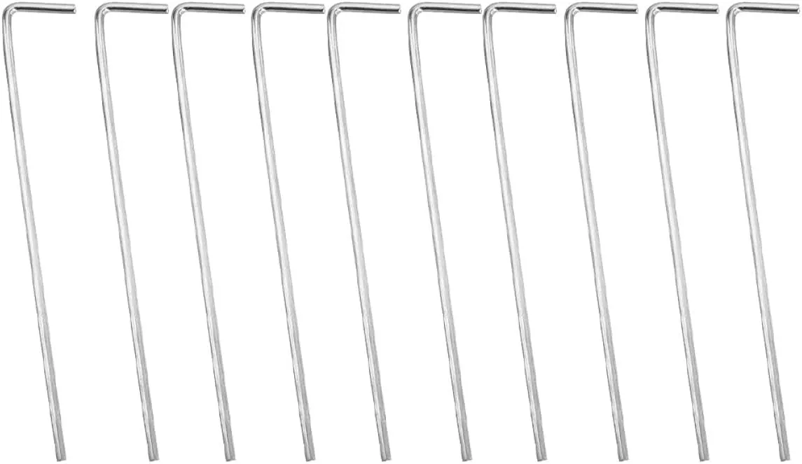 32Pcs Heavy Duty Shaped Tent Stakes Iron Pegs for Camping Gardens Wind Resistant Easy to Use for Tents Tarps Reliable Ground Anchors