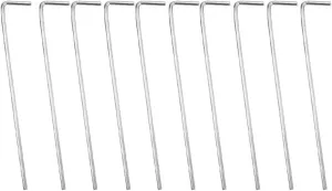 32Pcs Heavy Duty Shaped Tent Stakes Iron Pegs for Camping Gardens Wind Resistant Easy to Use for Tents Tarps Reliable Ground Anchors