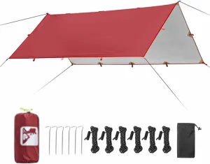 3.2x3m Awning Waterproof Tarp Tent Shade Folding Camping Canopy Ultralight Beach Sun Shelter Camping Tent Travel Tourist Awning (Color : D) (D One Size)