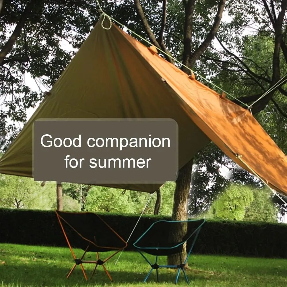 3.2x3m Awning Waterproof Tarp Tent Shade Folding Camping Canopy Ultralight Beach Sun Shelter Camping Tent Travel Tourist Awning (Color : D) (D One Size)