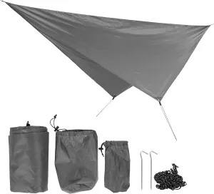 360x290cm Camping Cover,Waterproof Camping Tarp,Tarp Camping Hammock Tarp,Multifunction Rhombus Canopy Beach Shade Cloth