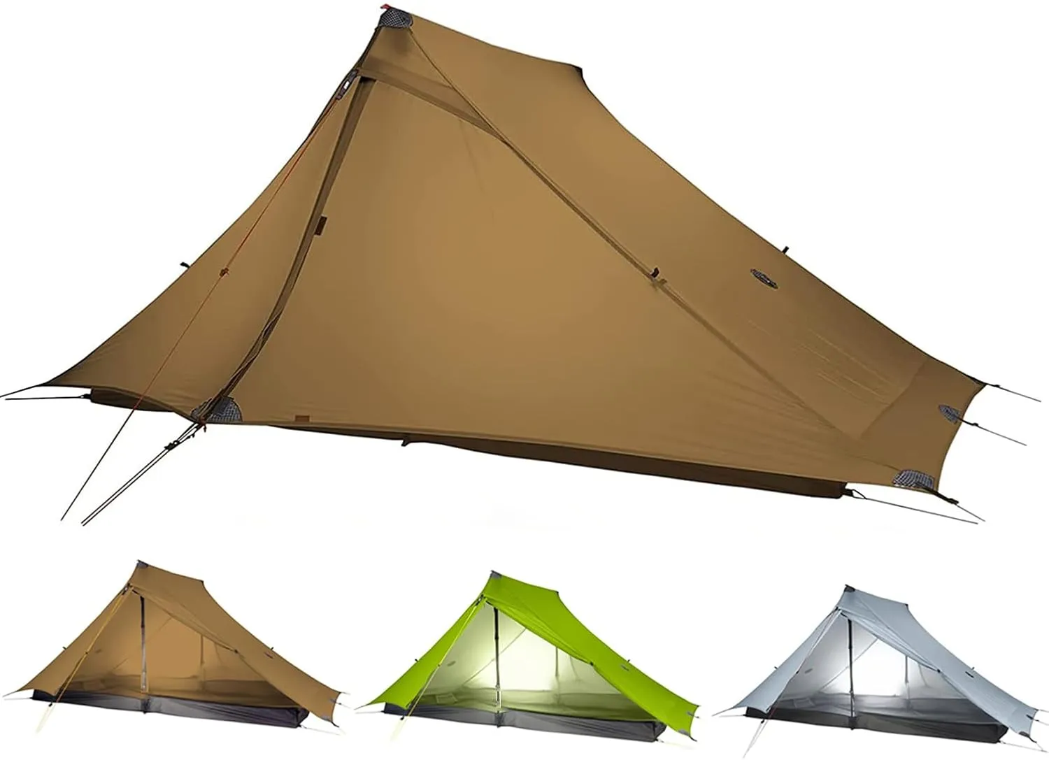 3F UL Gear Lanshan PRO Lanshan Ultralight Tent 4 Season Backpacking Tent for 1 Person, Waterproof Professional Tents for Camping, Trekking, Kayaking, Climbing, Hiking
