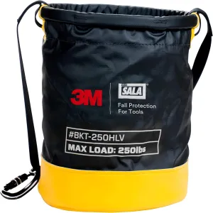 3M - BKT-250HLV DBI-SALA Python, 1500140, Vinyl Spill Control Safe Bucket w/6 D-Ring Connection Points Inside Of Bucket, w/Hook&Loop Closure System, 250 lb Load Rating Black/Yellow