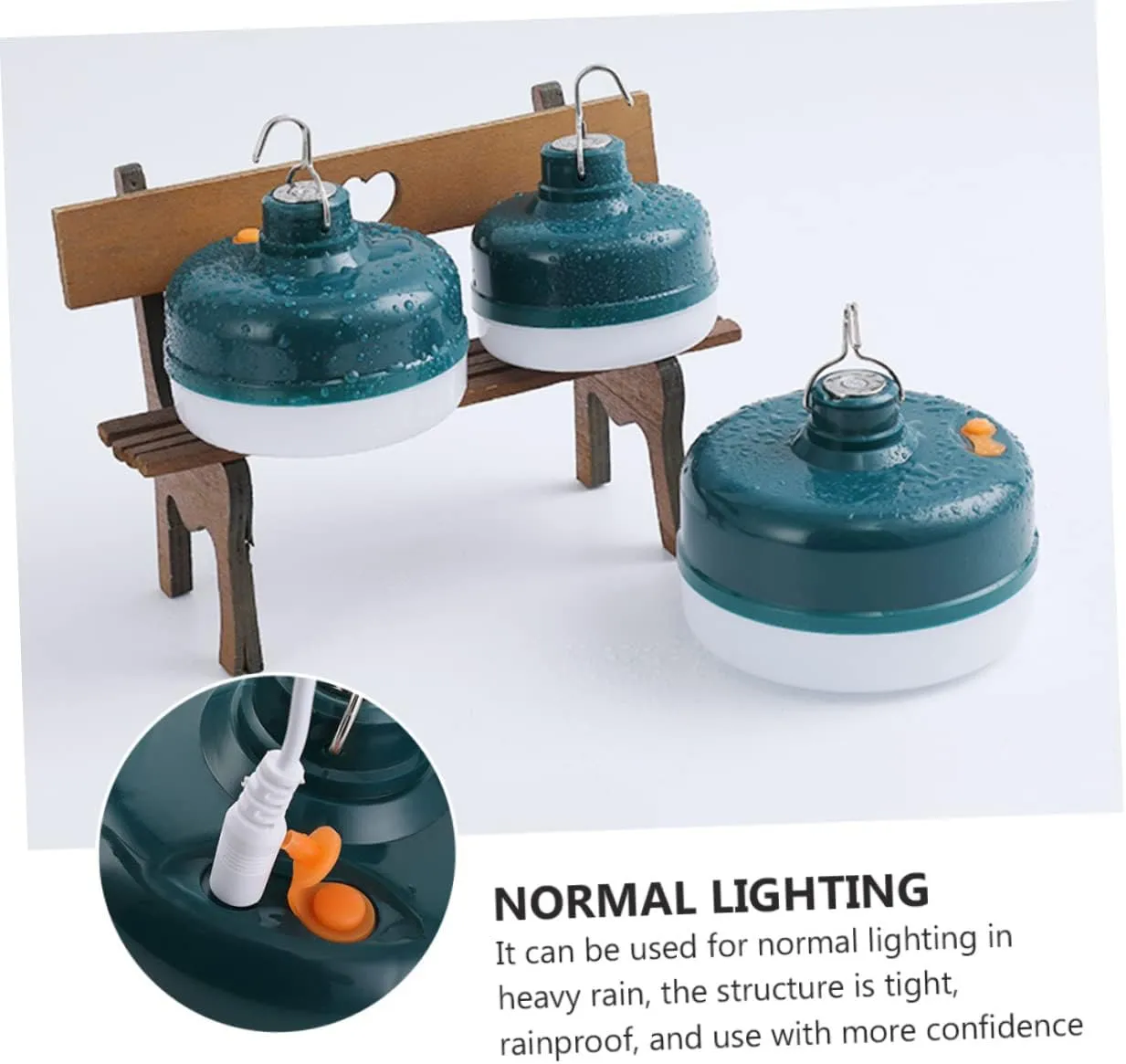 3pcs Rechargeable Led Camping Light USB Charging Design Lighting Modes for Hiking Fishing Beach Tents and Outdoor Activities