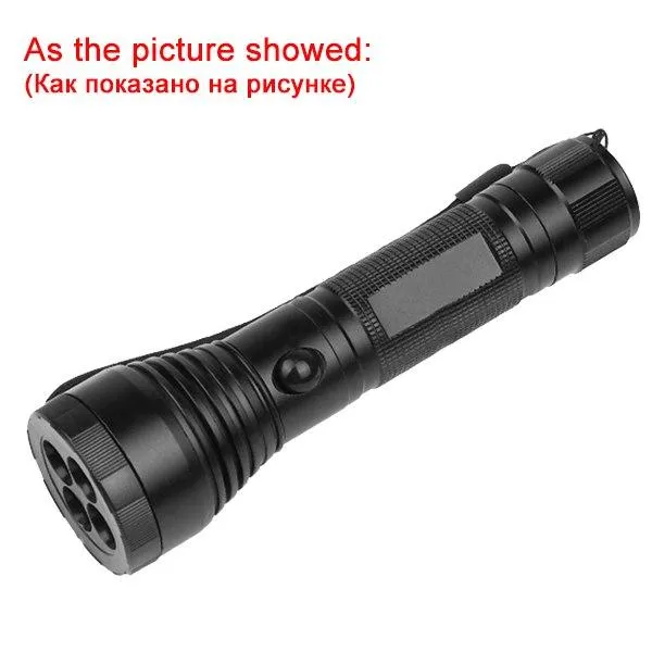 4 Colors Led Flashlight Gear Rotate XPE Aluminum Torch Warning Fishing Lighting Hunting Falsh Light Lantern 18650 Battery