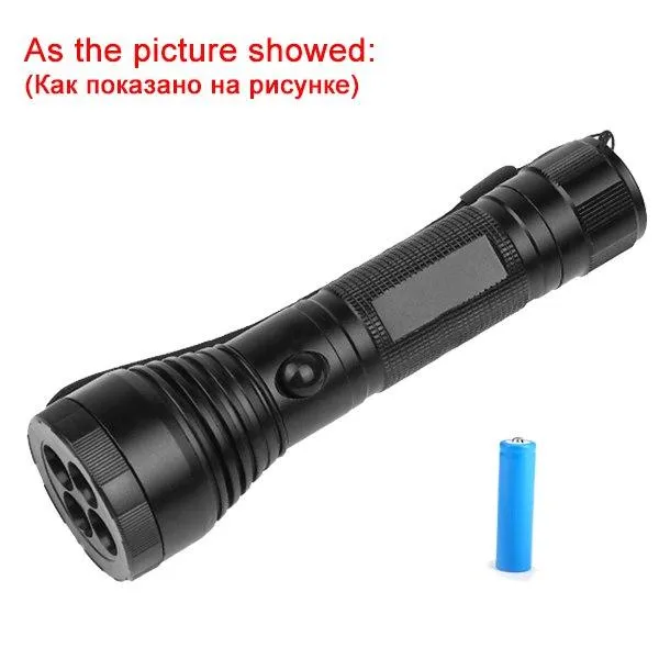 4 Colors Led Flashlight Gear Rotate XPE Aluminum Torch Warning Fishing Lighting Hunting Falsh Light Lantern 18650 Battery