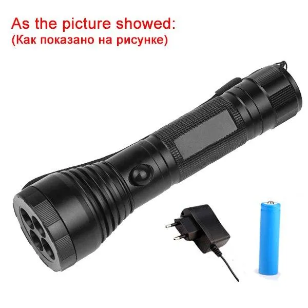 4 Colors Led Flashlight Gear Rotate XPE Aluminum Torch Warning Fishing Lighting Hunting Falsh Light Lantern 18650 Battery