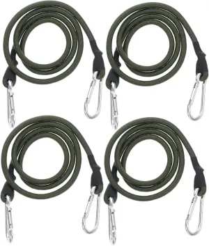 4 Pack Luggage Tie-Down Ropes with Elastic Bungee Cords for Travel Tension Straps Camping Hiking