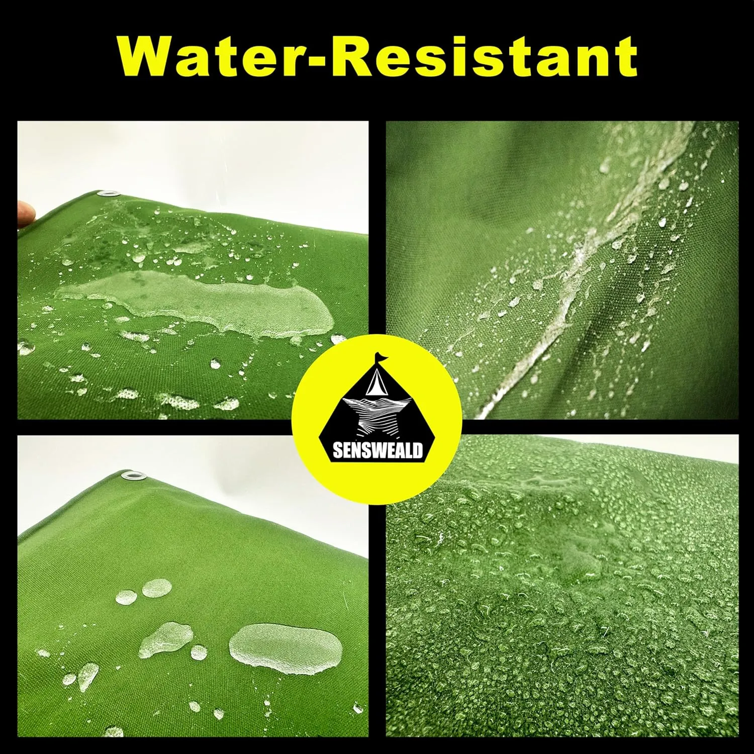 4 Pack Small Heavy Duty Canvas Tarp 3x5 Feet 16oz Water-Resistant Canvas Tarp with Grommets，Tear Resistant, Durable, Multipurpose Protective Green Cover for Camping, Tent, Car