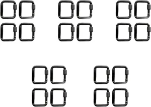 4 Pcs Square Quick Link Locking Carabiner Buckle Outdoor Keychain Clip Hook Aluminum Alloy Carabiner Buckle Lightweight Aluminum Alloy Carabiner Buckle