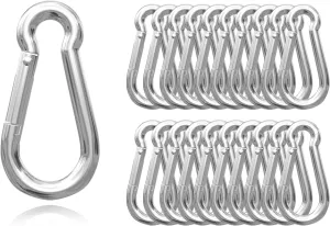 40 Pcs M8 Spring Hook，Spring Snap Hook，550LBS Holding Capacity Spring Clips for Hammock Swing Outdoor Travel