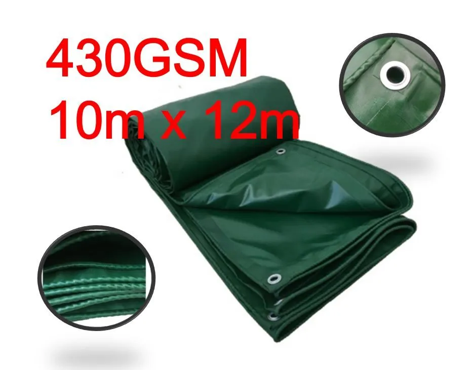430GSM 10 x 12m Canvas Tarpaulin Tarps Tarp Ultra Heavy Duty