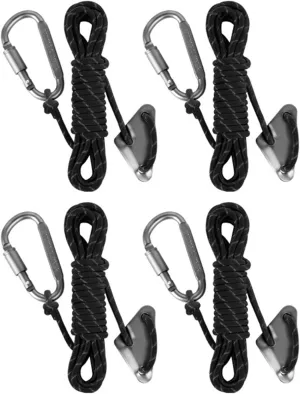 4Pcs Reflective Tent Guy Ropes Outdoor Tent Guide Rope Winds Line with Aluminum Guy Rope Tensioner for Camping Hiking
