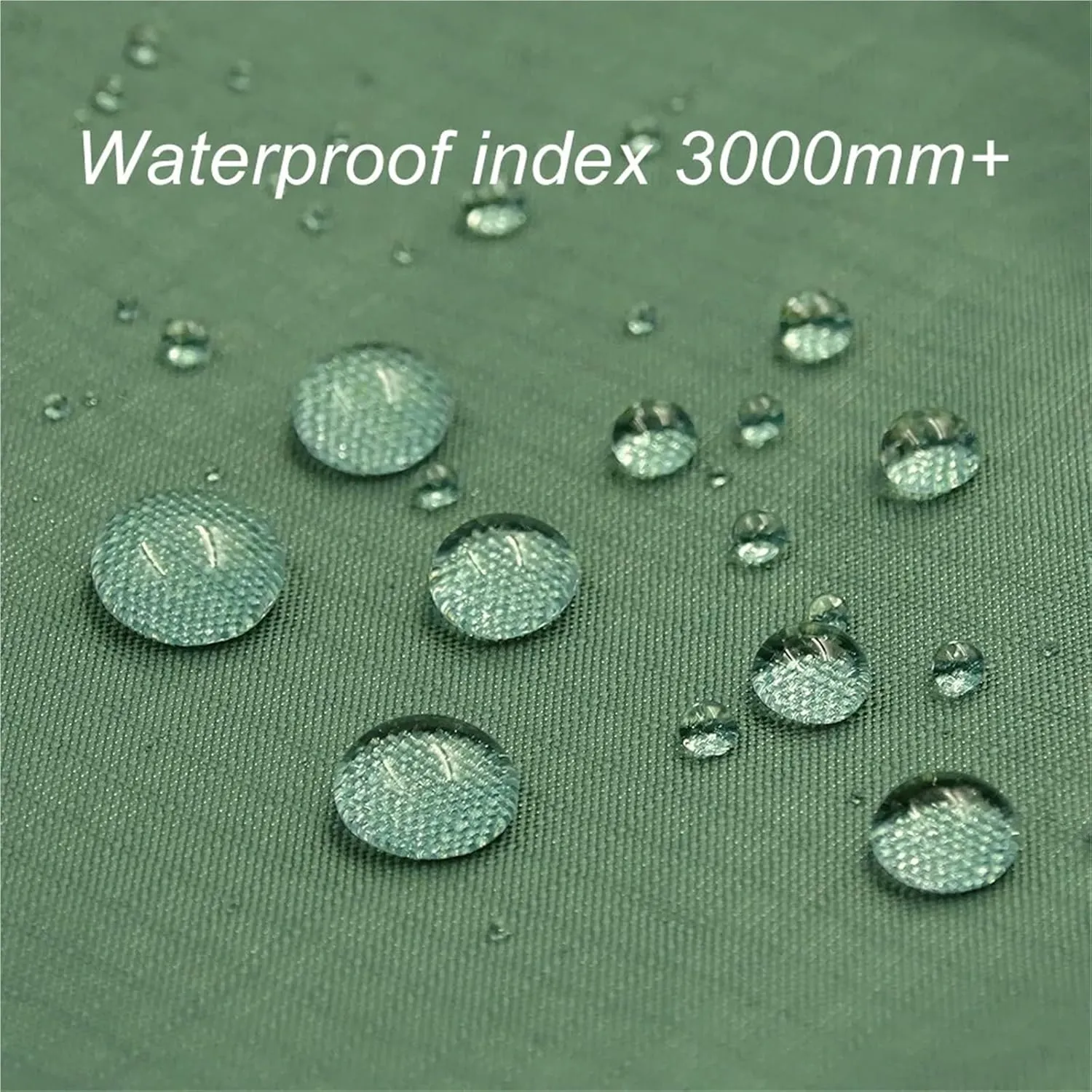 4x4m 4x3m 3x3m 19 Hang Points Tent Tarp Survival Sun Shelter Shade Canopy Outdoor Backpacking Waterproof Camping Awning Sunshade for Outdoors, Picnic(3x3.0m Khaki)