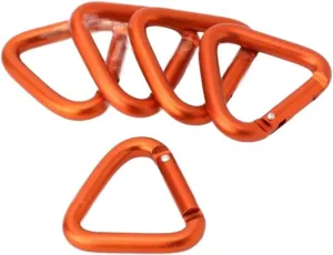 5 Pcs 5.3 Cm Gold Grey Black Aluminum for Triangle Carabiner Quick Link Locking Carabiner