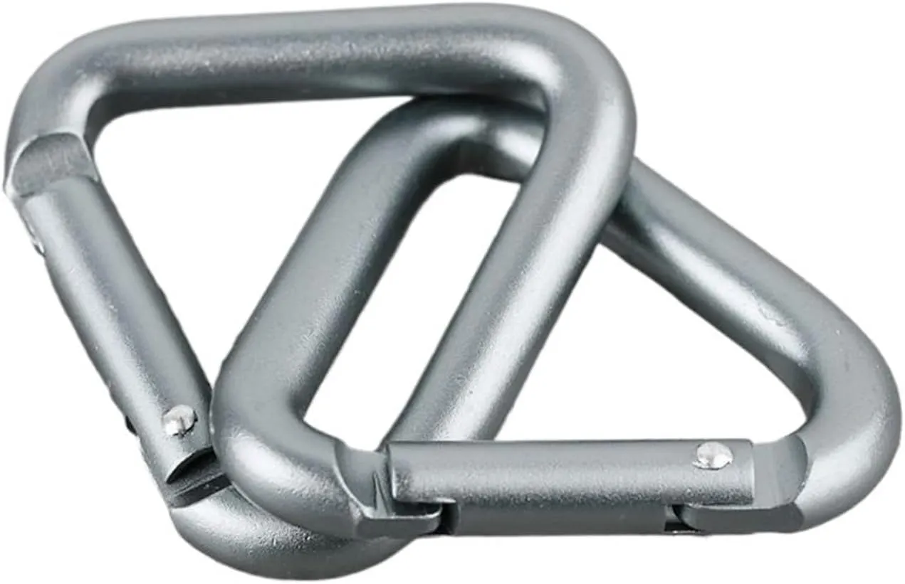 5 Pcs 5.3 Cm Gold Grey Black Aluminum for Triangle Carabiner Quick Link Locking Carabiner