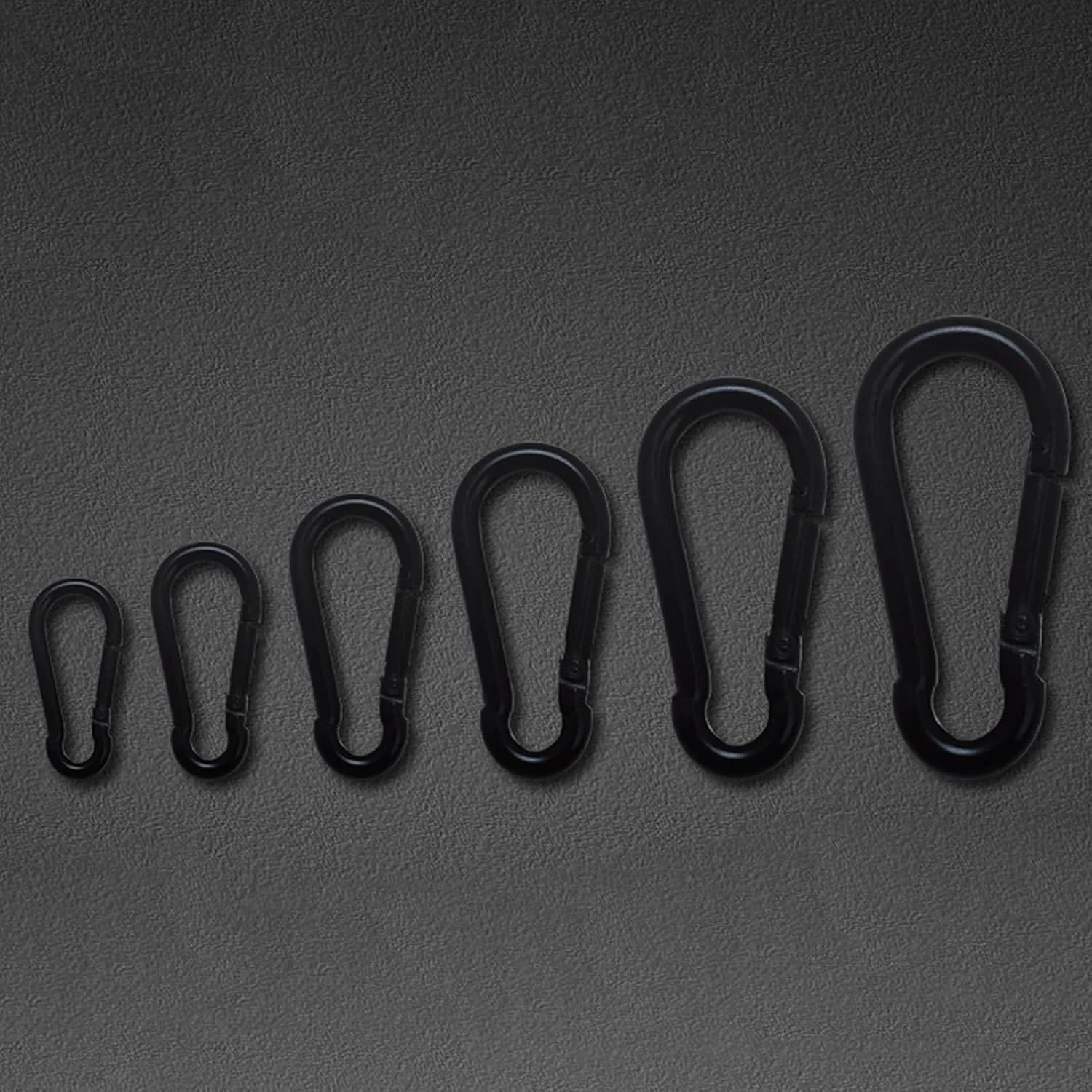 5 Pcs Cold Rolled Steels Spring Hook Outdoor Camping Climbing Carabiner Heavy Duty Rope Connector Easily to Use
