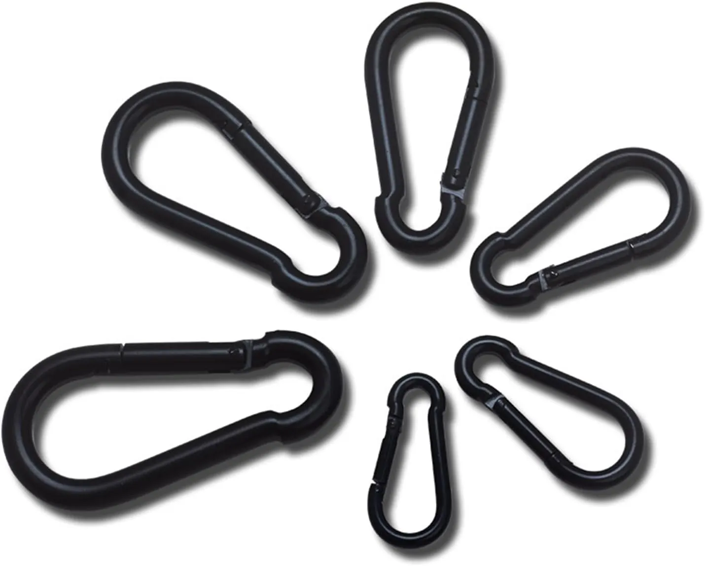 5 Pcs Cold Rolled Steels Spring Hook Outdoor Camping Climbing Carabiner Heavy Duty Rope Connector Easily to Use