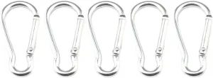 5/10pcs Aluminum Alloy Hook Spring-Loaded Kettle Hook for Camping Hiking Carabiner