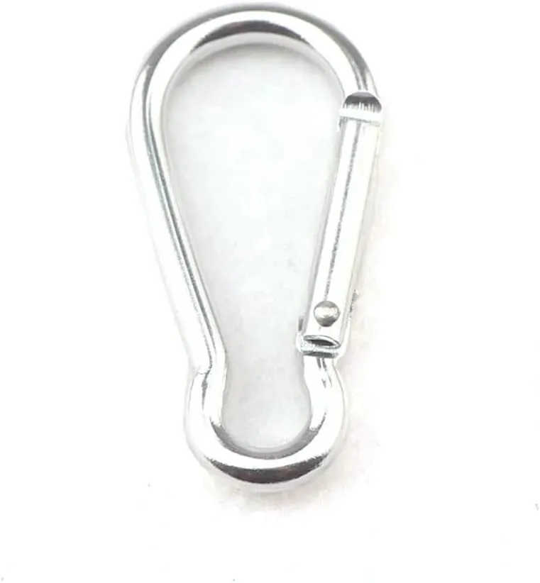 5/10pcs Aluminum Alloy Hook Spring-Loaded Kettle Hook for Camping Hiking Carabiner