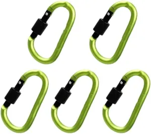 5PCS Keys Keychain Set Aluminum Alloy Camping Survival Buckle Multi Tool Key Holder Carabiner