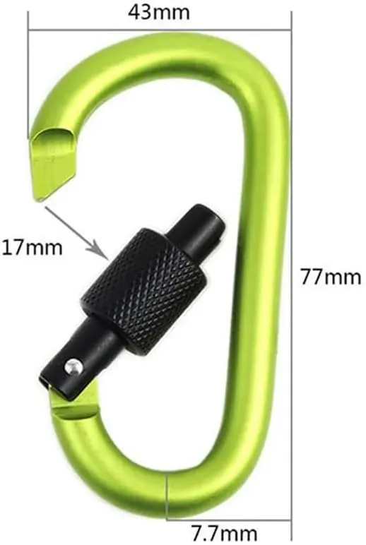 5PCS Keys Keychain Set Aluminum Alloy Camping Survival Buckle Multi Tool Key Holder Carabiner
