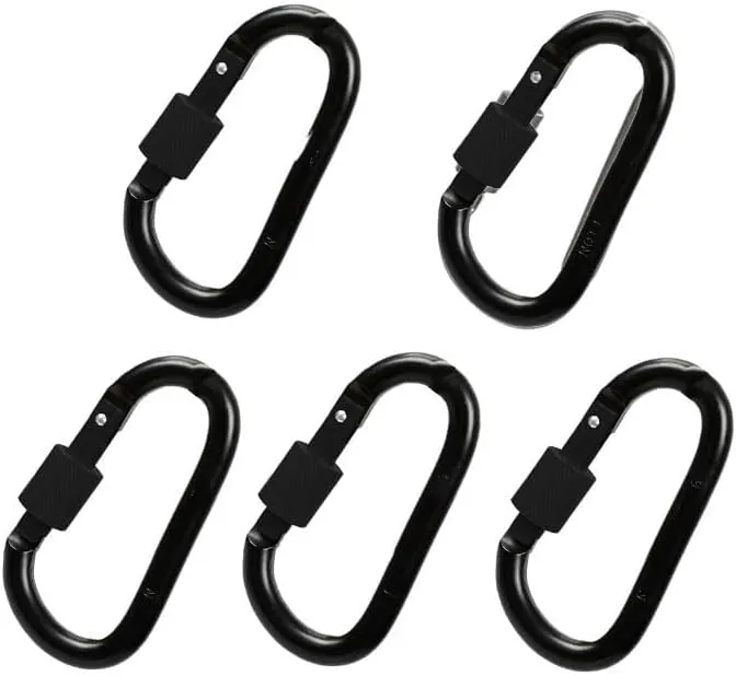 5PCS Keys Keychain Set Aluminum Alloy Camping Survival Buckle Multi Tool Key Holder Carabiner