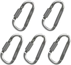 5PCS Keys Keychain Set Aluminum Alloy Camping Survival Buckle Multi Tool Key Holder Carabiner