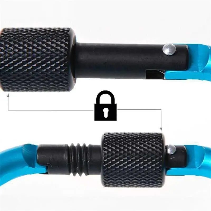 5PCS Keys Keychain Set Aluminum Alloy Camping Survival Buckle Multi Tool Key Holder Carabiner