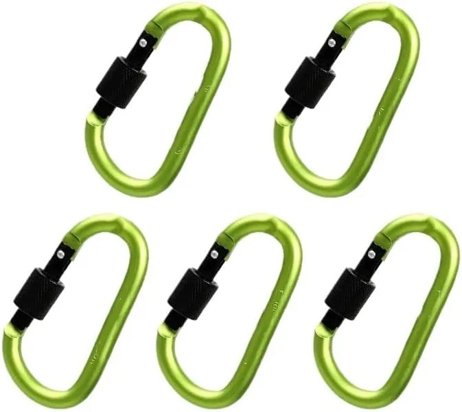 5PCS Keys Keychain Set Aluminum Alloy Camping Survival Buckle Multi Tool Key Holder Carabiner