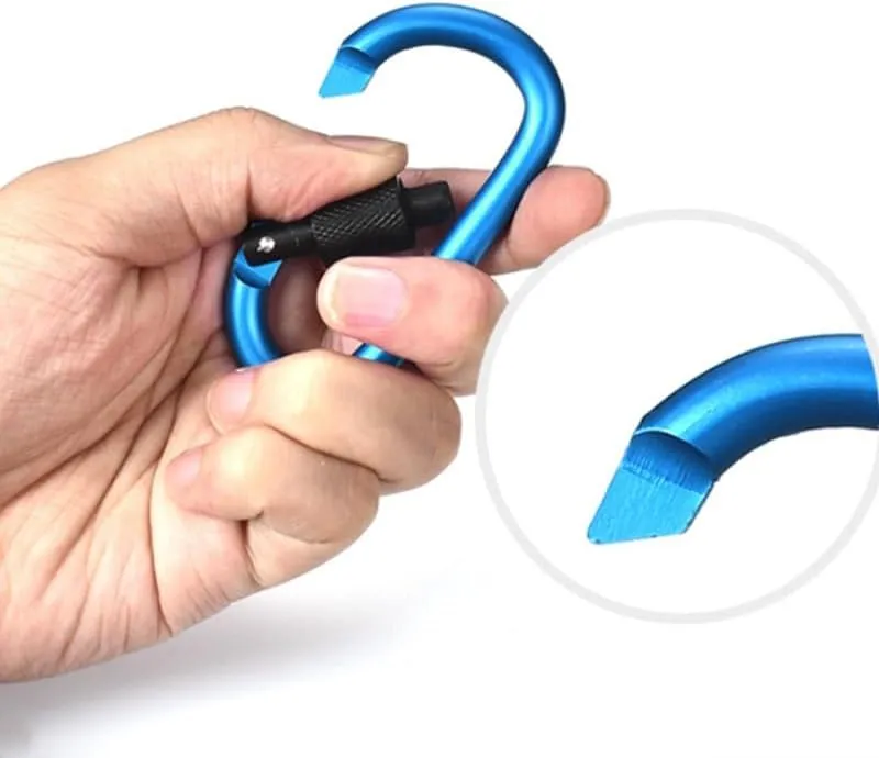 5PCS Keys Keychain Set Aluminum Alloy Camping Survival Buckle Multi Tool Key Holder Carabiner