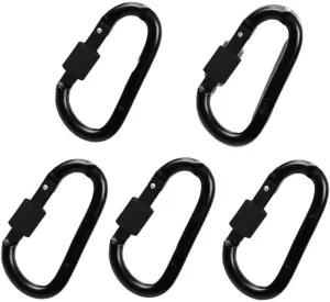 5PCS Keys Keychain Set Aluminum Alloy Camping Survival Buckle Multi Tool Key Holder Carabiner