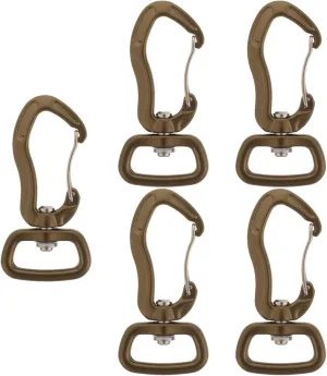 5pcs Rotating Carabiner Clip Swivel Hook for Pets Camping and Hiking Lightweight Keychain Accessory for Leashes and Gear Securement