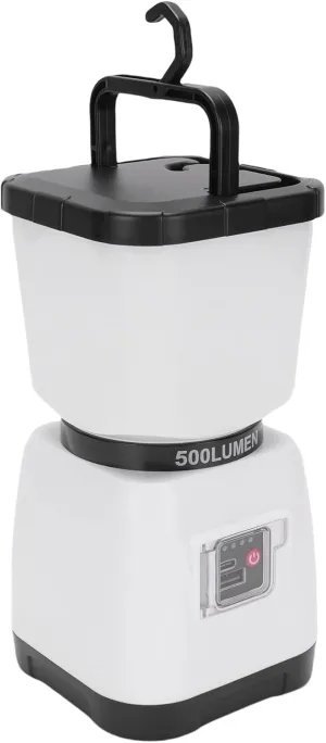 6000mAh Hand Crank Solar Camping Lantern,Rechargeable LED Tent Light,22H Running Time,USB Charger,Portable Camp Lamp for Outdoor,Emergency (White)