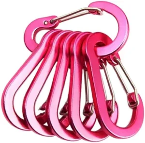 6/12Pcs Carabiner Clips Outdoor Camping Tool Aluminum Alloy Carabiner