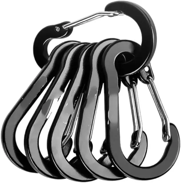 6/12pcs Small Carabiner Clips Outdoor Tool Mountaineering Buckle Carabiner