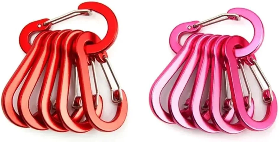 6/12pcs Small Carabiner Clips Outdoor Tool Mountaineering Buckle Carabiner