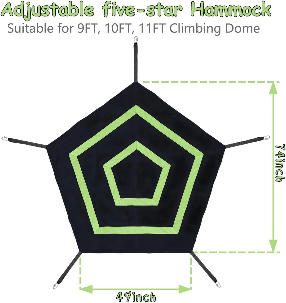 6.2-Foot Dome Climber Accessories, Waterproof Fit for 10FT Jungle Gym,Holds 350 lbs